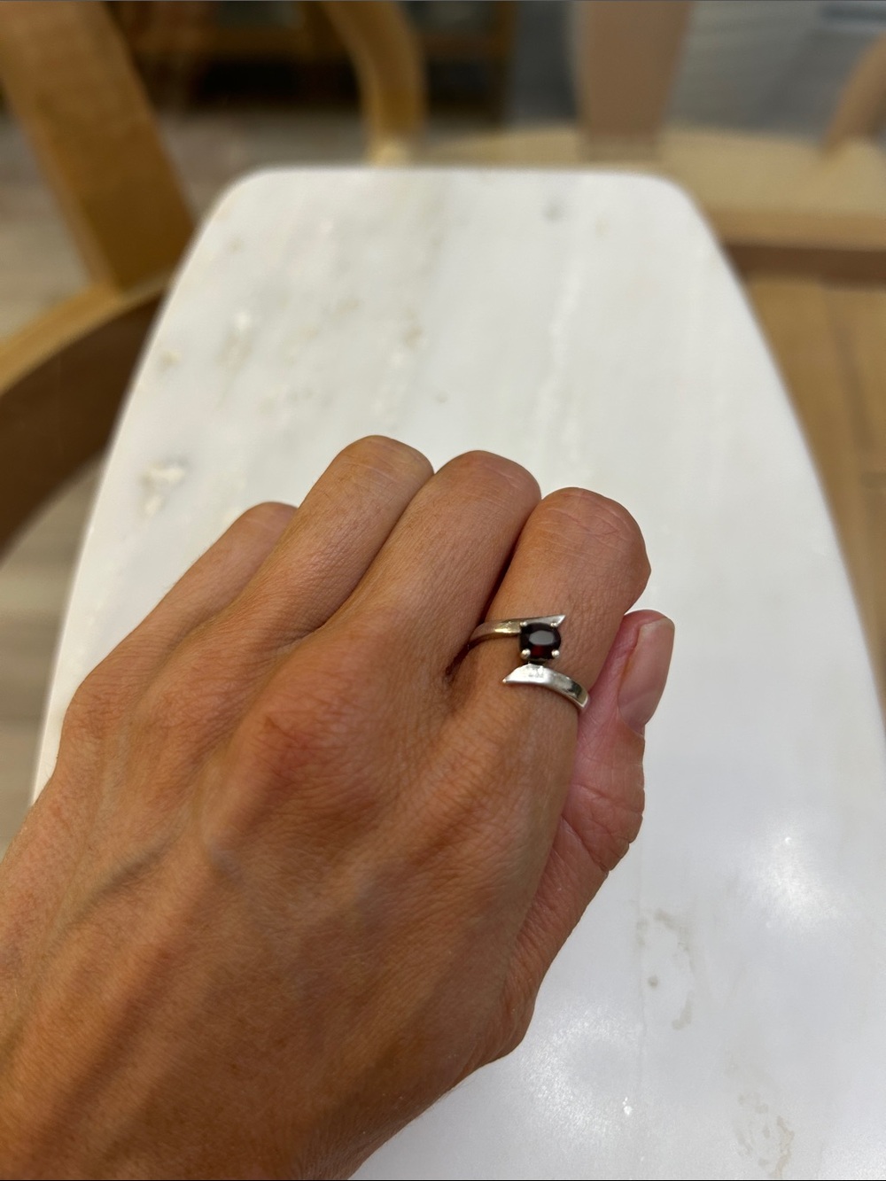 925 Sterling Silver Garnet Stone Jewelry